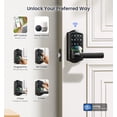 thumbnail image 3 of Veise Wifi Smart Lever Lock with Digital Keypad, Fingerprint Keyless Entry Door Lock, Waterproof, Matte Black, 3 of 10