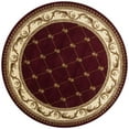 thumbnail image 1 of HomeRoots 352958 7 Pi 7 Po Tapis Rond en Polypropylène Rouge, 1 of 1