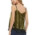 thumbnail image 3 of SAYOO Women Sequins Sleeveless Tops with See-through Mesh, Sexy Style Adjustable Shoulder Strap Summer Clothing, 3 of 4