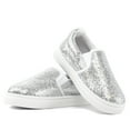 thumbnail image 4 of Bocca Kid's Slip on Sneakers Grey Girls Canvas Walking Shoes Size 13, 4 of 8