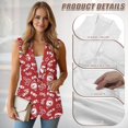 thumbnail image 6 of Uorisanigo Christmas HO Santa Vests for Women Sleevless Size L Open Front with Pockets Waistcoat Vest for Women Button Down Lightweight Vest Blazer Casual, 6 of 7