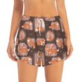 thumbnail image 2 of Balery Beautiful Fox Pattern Women's Running Shorts with Liner 2 Pockets Elastic Workout Athletic Gym Yoga Shorts-Large, 2 of 7