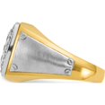 thumbnail image 3 of 10K Two-Tone Ibgoodman Men's Polished And Satin Diamond Complete Ringsize 10 - Jbsp, 3 of 5