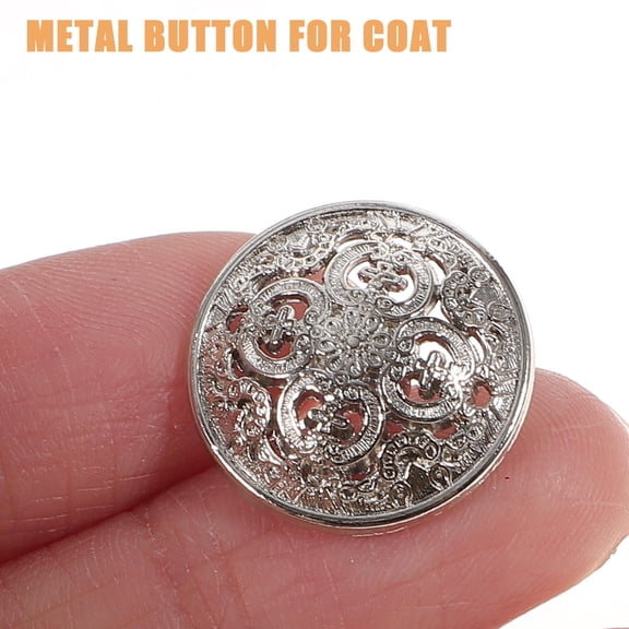UPKOCH 30pcs Metal Buttons for Sewing Silver Decorative Buttons for Clothing DIY