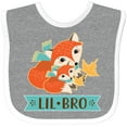 thumbnail image 3 of Inktastic Little Brother Woodland Fox Lil Bro Boys Baby Bib, 3 of 4