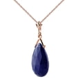 thumbnail image 3 of Galaxy Gold 14K Rose Gold Sapphire Pendant Necklace - September Birthstone - Truth & Nobility - 16" to 24" - Fine Jewelry for Women, 3 of 4