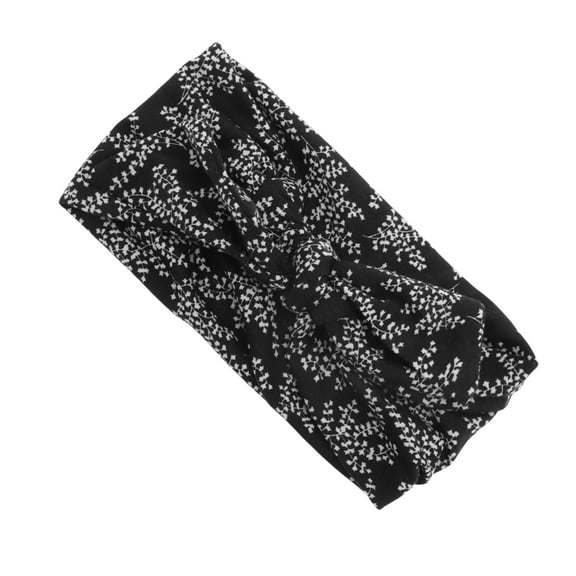Unique Bargains 1 Pc Breathable Headband Print Tie Headband for Sport Black