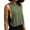 Army Green, variant on Large Armhole Tank Tops for Women - Workout Sport Yoga Running Gym Loose Crop Sleeveless Shirts Coral Color S