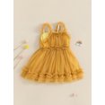 thumbnail image 5 of RUINIXCW Kids Toddler Baby Girl Summer Tulle Dress Birthday Cake Smash Outfit Baby Girls Photoshoot Outfits Sleeveless Mesh Ruffled Princess Birthday Baptism Wedding Party Dress, 5 of 9