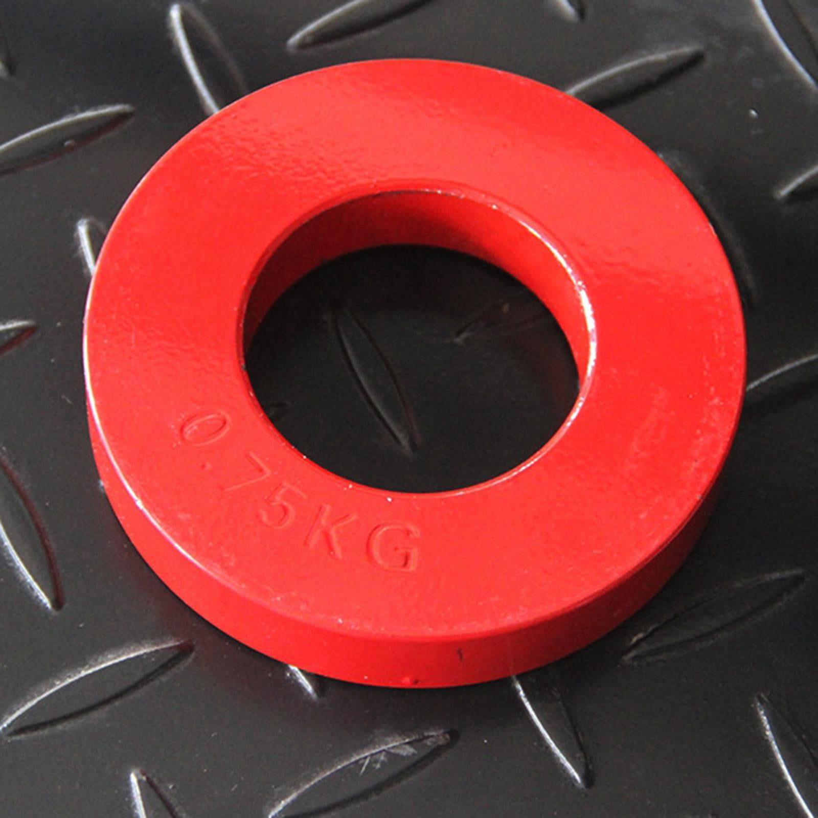 Standard Weight Force Weight Barbell Micro Fractional Weigh Size, Weight Lifting Accessory - 0.75kg Red