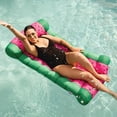 thumbnail image 5 of Big Joe Kona Hammock No Inflation Needed Pool Lounger with Headrest, Summer Melon Double Sided Mesh, Quick Draining Fabric, 4 feet Big, 5 of 9