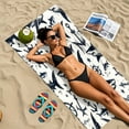 thumbnail image 6 of Sharks Anchors Beach Towel Oversized Sandproof Absorbent Quick Dry Towels Adult for Travel Vacation Essentials, 6 of 7