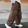 thumbnail image 5 of JFTTX Toddler Boys Cargo Baggy Pants Wide Leg Pants for Boys Elastic Waist Workout Trousers with Pockets, 5 of 9