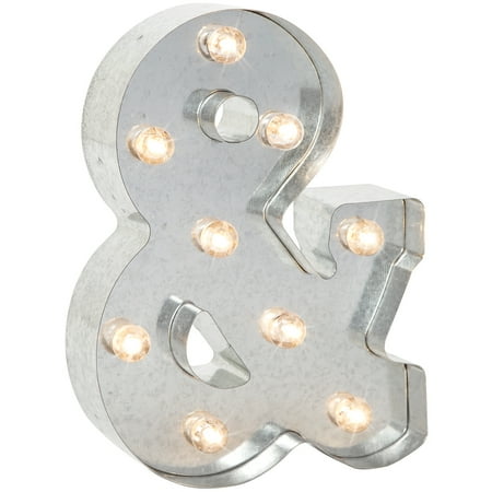 Silver Metal Marquee Symbol 9.875 -& (Ampersand)