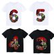 thumbnail image 2 of Camiseta de algodón con dibujos animados para niña, ropa de fiesta de cumpleaños de Disney Marvel, camiseta para niños, número 1, 2, 3, 4, 5, 6, 7, 8 y 9, camiseta de cumpleaños de héroe para niña, 2 of 5