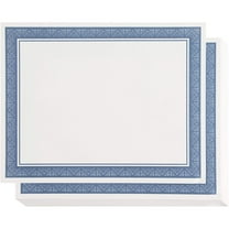 Certificate Paper with Blue Border, Award Certificates (White, 8.5 x 11 in, 50-Pack)