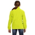 thumbnail image 2 of Youth 8 oz. Full-Zip Fleece - SAFETY YELLOW - XL, 2 of 3