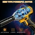thumbnail image 2 of Cordless Impact Wrench, UNTIMATY 1/2 inch  Brushless Impact Gun, Max Torque 320 Ft-lbs（430N.m） Impact Wrench with 21V Brushless Motor, with 3.0Ah Li-ion Battery & 7 Sockets,Yellow, 2 of 7