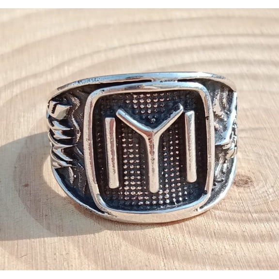 Trendy IYI Symbol Shafiqua Ertugrul Ghazi Men's Ring 925 Sterling Silver Jewelry Thanks Giving Jewelry Gift For Men