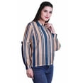 thumbnail image 2 of Moomaya Printed Classic Collar Moss Georgette Button Down Shirt Dress For Women, 2 of 4