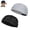 Black+Light gray, variant on 2 Pack Men's Breathable Brimless Hat, Summer Large Mesh Skullcap, Adjustable Lightweight Tang Style for Outdoor Daily Wear