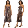 thumbnail image 1 of Women's flowy Sleeveless Cinched Camomile Paisley Maxi Dress -One Size Fits Most, 1 of 2