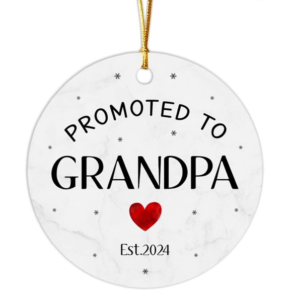 Promoted to Grandpa Ornament 2025, Customized Grandpa Ornament Christmas with Year, Grandpa Xmas Tree Decor Hanging, Personalized New Grandpa Ornament, Custom Grandfather Ornament 3CIgwf