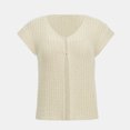 thumbnail image 4 of Top Corto De Chaleco Top de tubo de punto para mujer Sexy Summer Cami Top Vintage Daily Outfit (Beige L) Cgtredaw Para estrenar, 4 of 7