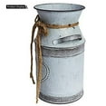 thumbnail image 3 of MISIXILE Rustic Metal Flower Vase, Shabby Chic Vintage Farmhouse Jug Vase, Galvanized Milk Can Holder for Home Decor, 3 of 7