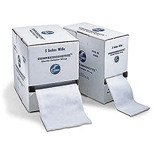 Cramer Compressionette, Tubular Bandage, Provides Compression and Reduces Arm/Leg Swelling, Prevents Turf Burn for Football, Soccer, and Lacrosse, Athletic Training Room Supplies, 5" X 11 Yard, White