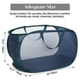 thumbnail image 3 of Durable Collapsible Laundry Baskets, Mesh Pop Up Laundry Hamper with Side Pocket, Foldable Clothes Storage Hamper with Reinforced Carry Handles for Laundry, Bathroom, Kids Room, Dorm or Travel Navy, 3 of 7
