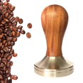 thumbnail image 3 of Wooden Espresso Coffee Tamper 51mm/58mm Stainless Steel Flat Base, 3 of 4