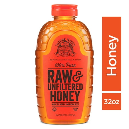 Nature Nate's Raw and Unfiltered Honey, 32 Oz (Best Raw Honey For Weight Loss)