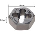 thumbnail image 3 of HUGFEGWE Hex Rethreading Die, UNEF 1/4-32 Carbon Steel Thread Die, Hex Rethreading Die Machine Thread Die, Hexagon Taper Pipe, 1 Pcs CJB91-22833, 3 of 7