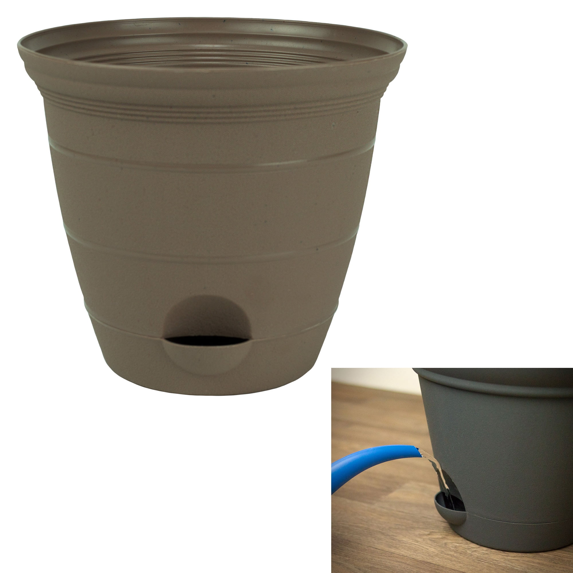 6 Inch Plastic Self Watering Flower Plant Pot Garden
