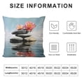 thumbnail image 5 of Chilfamy Flowers Rocks Water Pillow Covers for Couch Sofa Indoor Outdoor Zipper Closure Square 1PC 22x22in, 5 of 5
