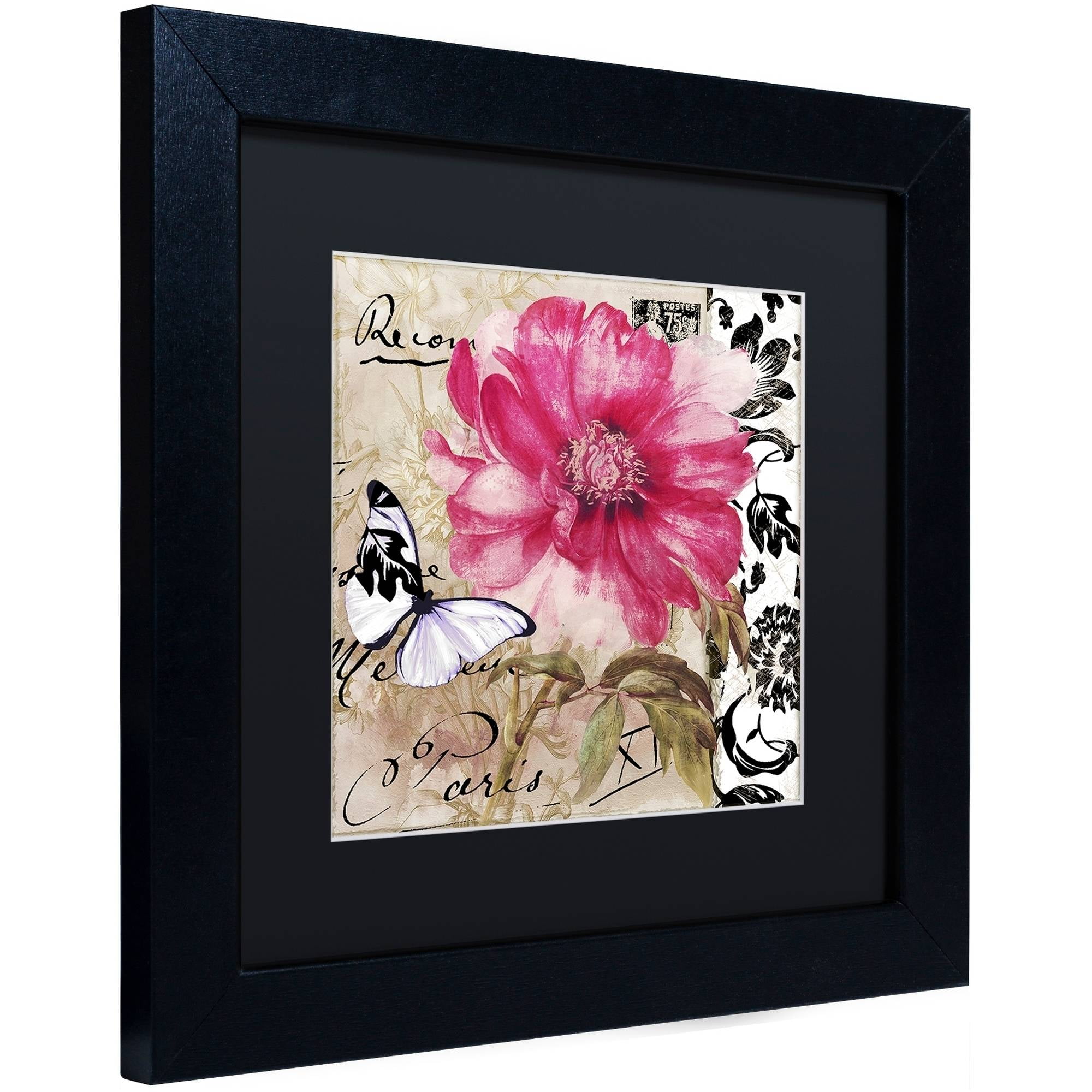 Trademark Fine Art "Le Pink" Canvas Art by Color Bakery Black Matte, Black Frame