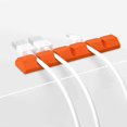 thumbnail image 2 of Clip cables Orgazador de cables Orgazador de cables USB Soportes de cable coche de escritorio Naranja perfke Enrollador de cable, 2 of 9