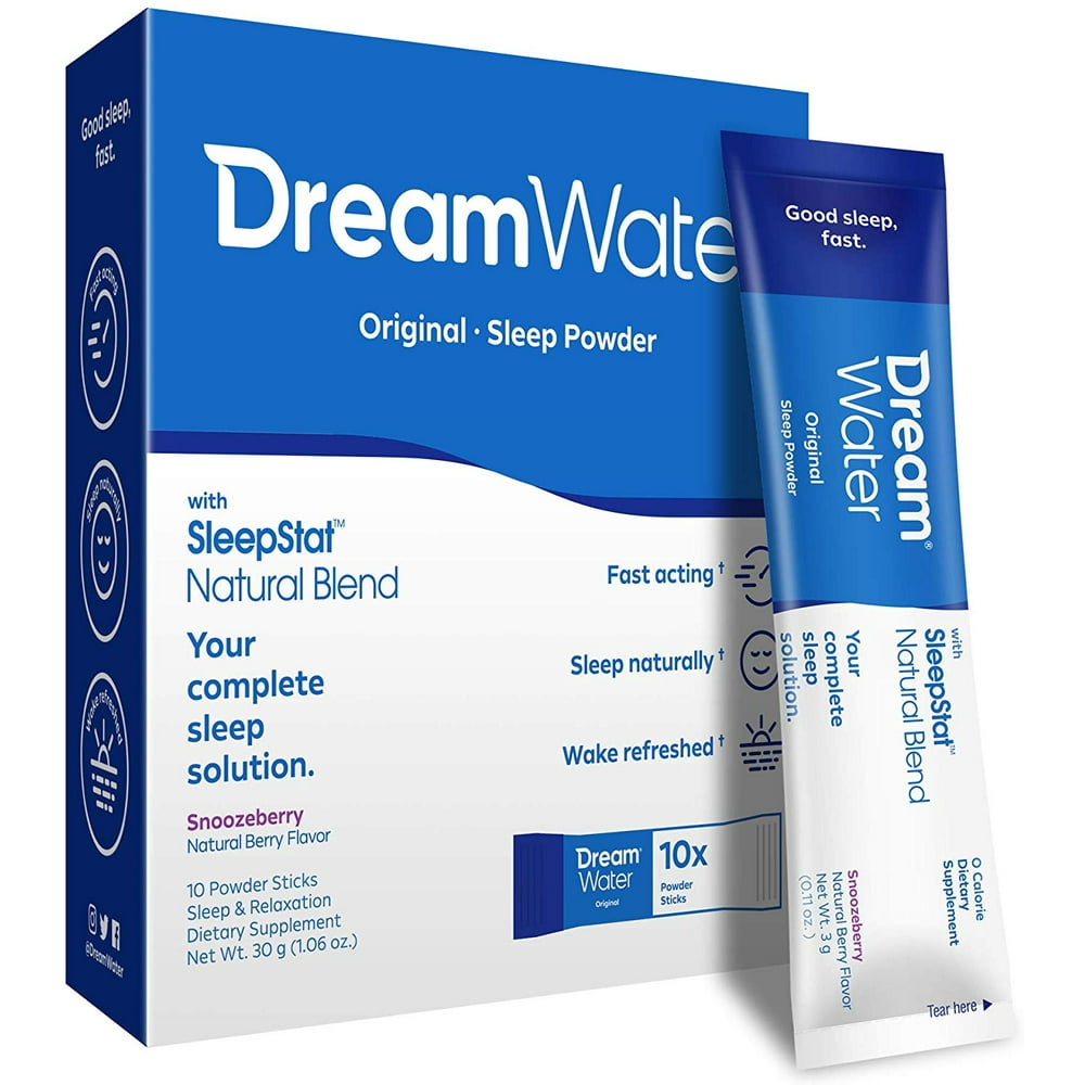 Dream Water Sleep Powder Sticks, Snoozeberry, 1.05 Oz, 10 Ct Walmart