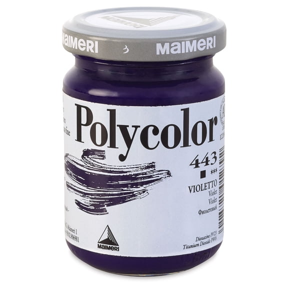 Maimeri Polycolor Vinyl Paints - Violet, 140 ml Jar
