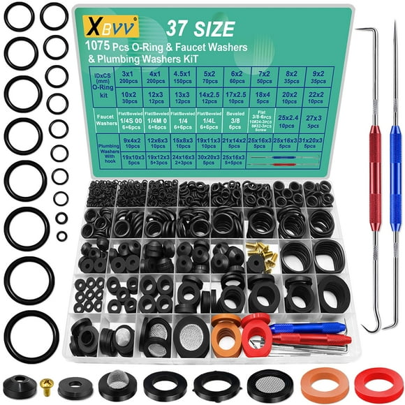 Kit de arandelas y juntas tóricas para grifos XBVV 37, tamaño 1075 unidades