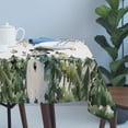 thumbnail image 4 of Green Snowman Christmas Table Cloth Waterproof Tablecloths, Eucalyptus Leaves Xmas Snowflake Tablecloth Dining Table Cover for Kitchen Party Tabletop Outdoor, Rectangle Tablecloth 54x108 Inch, 4 of 9