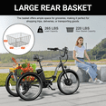 thumbnail image 6 of Ancheer 24" Folding Electric Tricycle,Peak 500W 3-Wheel Electric Bike For Adults,48V/499Wh Removable Battery UL2849 Certified,15.5Mph Step-Thru E-trike,Cargo Motorized Tricycle, 6 of 12