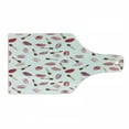thumbnail image 1 of Cosmetics Cutting Board, Beauty Theme Pink and Burgundy Lipstick and Kiss Pattern Makeup Concept, Tempered Glass Cutting and Serving Board, Wine Bottle Shape, Burgundy and Pink, by Ambesonne, 1 of 1