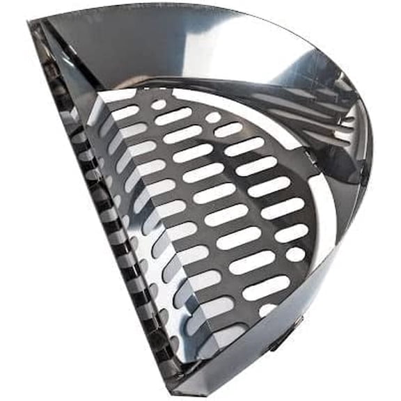 SnS Grills Slow 'N Sear® 18" — Stainless Steel Charcoal Basket Insert for Weber 18-Inch Kettle Grill, Smokey Joe, Jumbo Joe & Weber Summit, Two-Zone Smoking