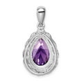 thumbnail image 4 of Sterling Silver Rhodium-plated Amethyst Pendant QP2906AM, 4 of 4