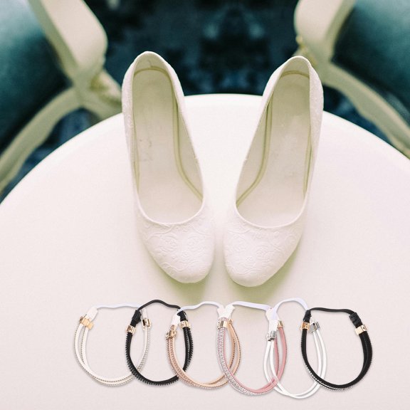 MLINS 6 Pairs High Heel Shoe Straps Elastic Detachable Slippers Shoe Bands Heel Shoe Belts for Sandals  Anti-Loose Shoe Accessories