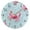 Gold, variant on Pink Crabs Watercolor Bubbles Round Wall Clock Silent Analog Battery Operated Gold Pointer Home Decor 9.84" Diameter