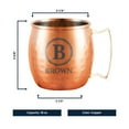 thumbnail image 6 of PERSONALIZED Round Custom Family Name Classic Moscow Mule Mug with Engraved Design and Sturdy Handle Rolled Rim, Hammered Copper Finish 18 oz, Stamp Initial Family, Set of 4, 6 of 6