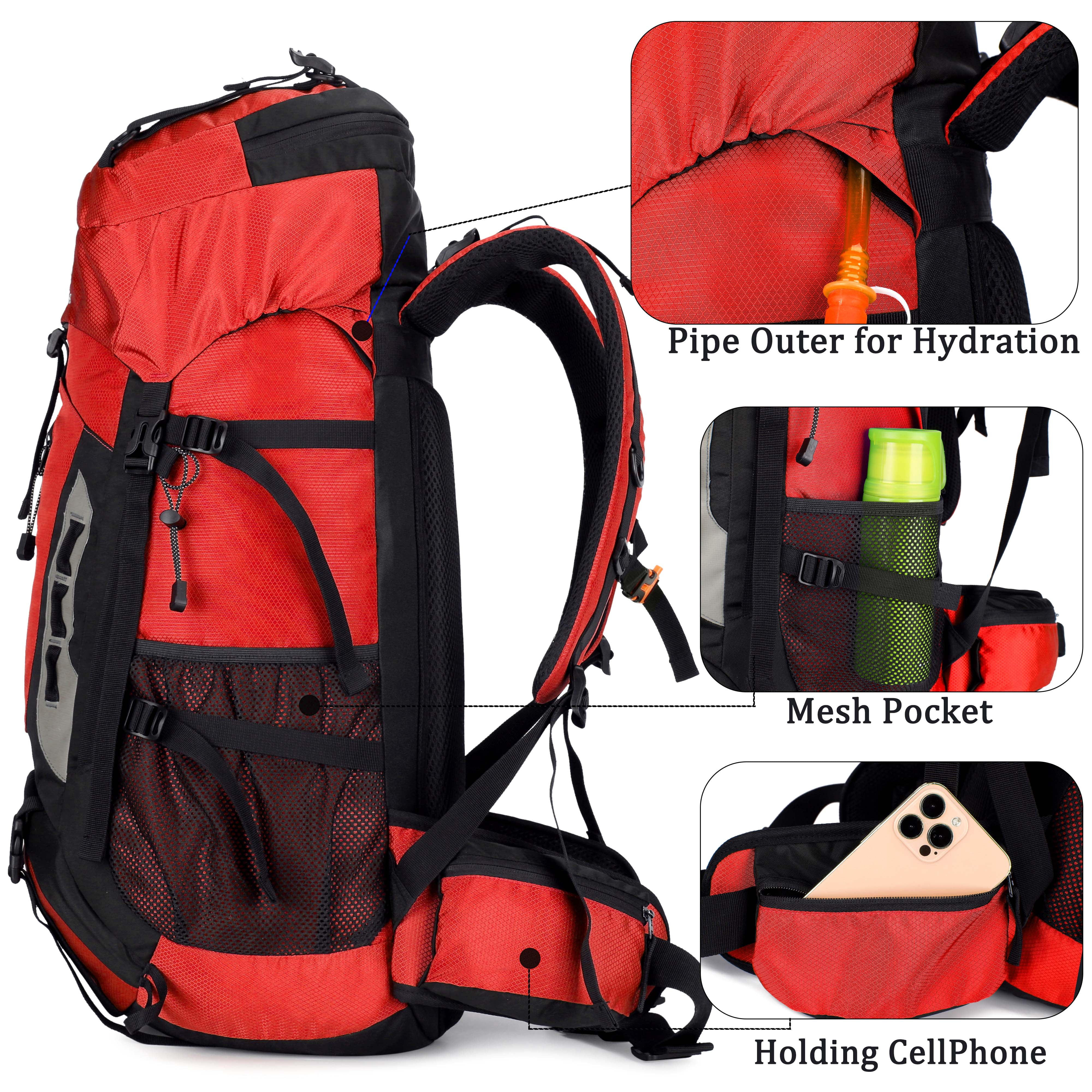 Mochila 100 Litros Mochila De Senderismo De 50 L, Mochila De Viaje